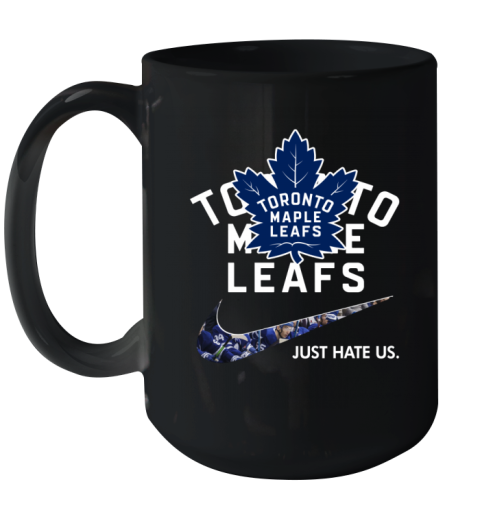 NHL  Toronto mapple leafs x Nike Just Hate Us b2zu nhltoronto mapple leafs x nike just hate us ceramic mug 150 54 front black