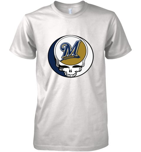 Milwaukee Brewers The Grateful Dead Baseball MLB Mashup Premium Men's T-Shirt