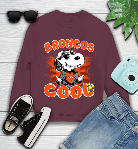 NFL Football Denver Broncos Cool Snoopy Shirt Youth Sweatshirt 3