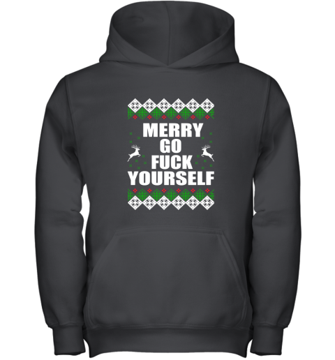 Merry Go Fuck Yourself Christmas Youth Hoodie