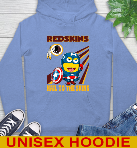 NFL Football Washington Redskins Captain America Marvel Avengers Minion Hail To The Skín Shirt Hoodie 11