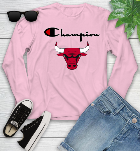 NBA Basketball Chicago Bulls Champion Shirt Youth Long Sleeve 8