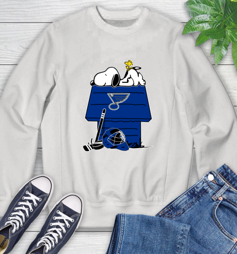 St.Louis Blues NHL Hockey Snoopy Woodstock The Peanuts Movie Sweatshirt