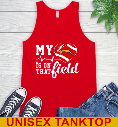 NFL My Heart Is On That Field Football Sports Los Angeles Chargers Tank Top 5