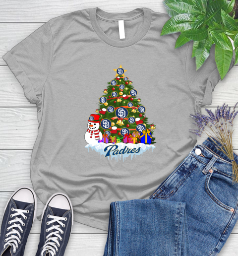 San Diego Padres Merry Christmas MLB Baseball Sports Women's T-Shirt 5