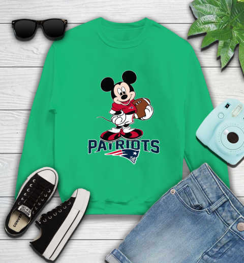 NFL Football New England Patriots Cheerful Mickey Mouse Shirt Sweatshirt 7