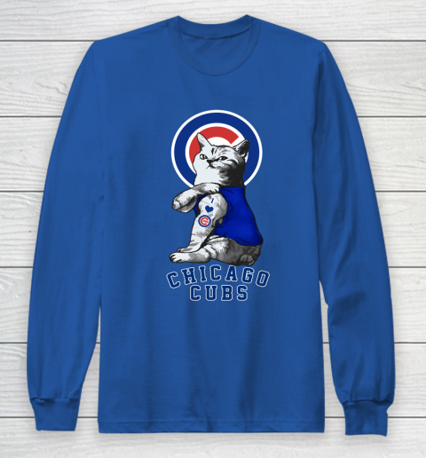 MLB Baseball My Cat Loves Chicago Cubs Long Sleeve T-Shirt 6