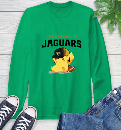 NFL Pikachu Football Sports Jacksonville Jaguars Long Sleeve T-Shirt 7