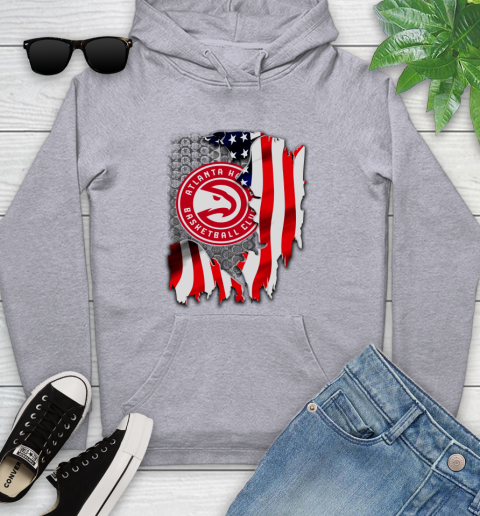 Atlanta Hawks NBA Basketball American Flag Youth Hoodie 6