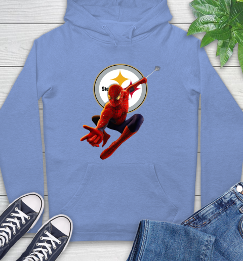 NFL Spider Man Avengers Endgame Football Pittsburgh Steelers Hoodie 11