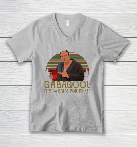 Gabagool  It's What's for Dinner V-Neck T-Shirt 3