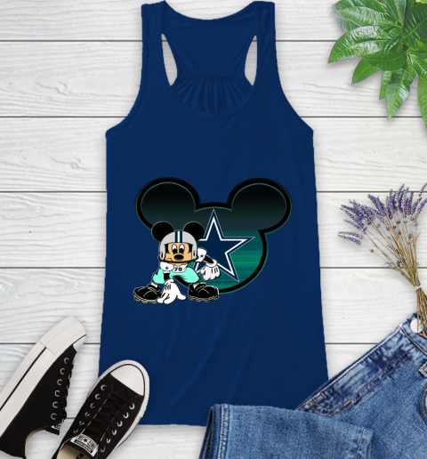 NFL Dallas Cowboys Mickey Mouse Disney Football T Shirt Racerback Tank 9
