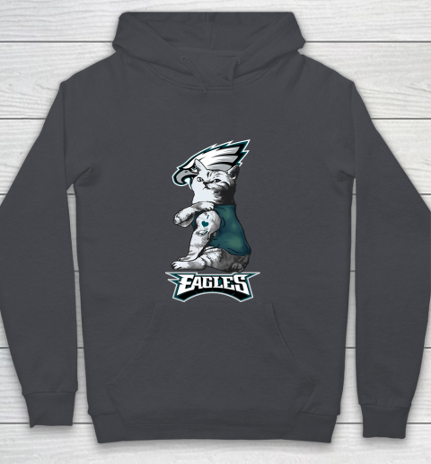 NFL Football My Cat Loves Philadelphia Eagles Youth Hoodie 5