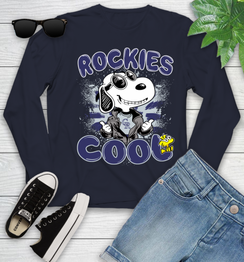 MLB Baseball Colorado Rockies Cool Snoopy Shirt Youth Long Sleeve 3 MLB Baseball Colorado Rockies Cool Snoopy Shirt Youth Long Sleeve - Image 3