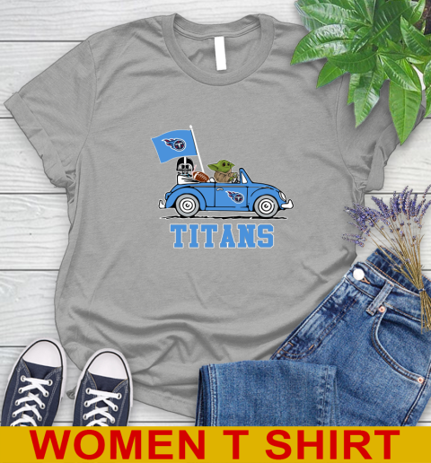 NFL Football Tennessee Titans Darth Vader Baby Yoda Driving Star Wars Shirt Women's T-Shirt 11