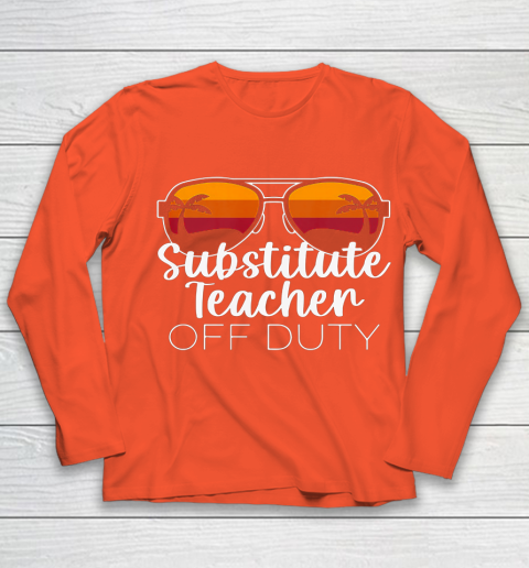 Substitute Teacher of the Deaf Off Duty Sunglasses Sunset Youth Long Sleeve 3