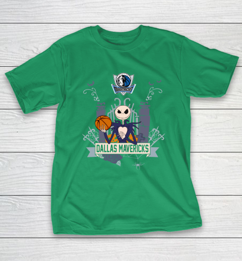 NBA Dallas Mavericks Basketball Jack Skellington Halloween T-Shirt 5
