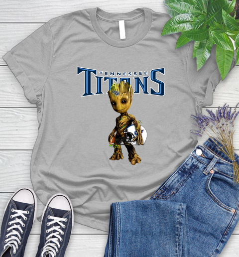 Tennessee Titans NFL Football Groot Marvel Guardians Of The Galaxy Women's T-Shirt 5