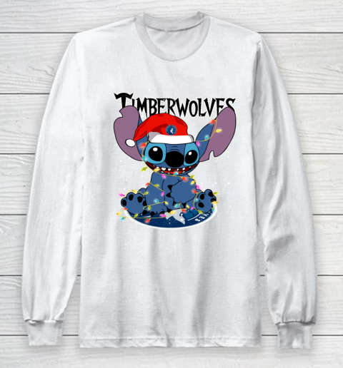 Minnesota Timberwolves NBA noel stitch Basketball Christmas Long Sleeve T-Shirt