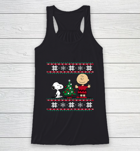 Peanuts Snoopy and Charlie Christmas Racerback Tank