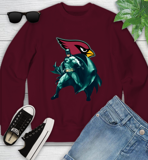 NFL Batman Football Sports Arizona Cardinals Youth Sweatshirt 5