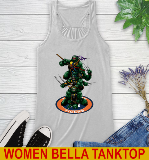 MLB Baseball Detroit Tigers Teenage Mutant Ninja Turtles Shirt Racerback Tank