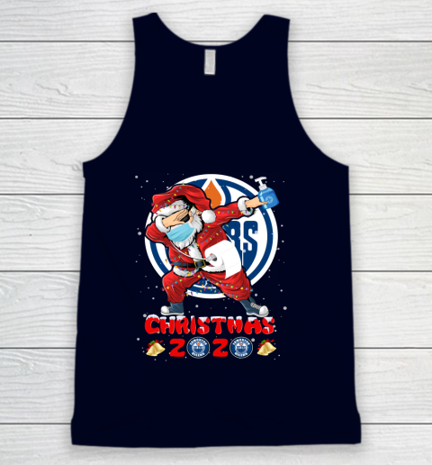Edmonton Oilers Funny Santa Claus Dabbing Christmas 2020 NHL Tank Top 2