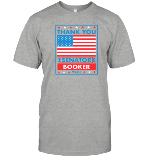 87ut thank you senator cory booker 25 hours and 5 minutes premium classic t shirt 2 front ash