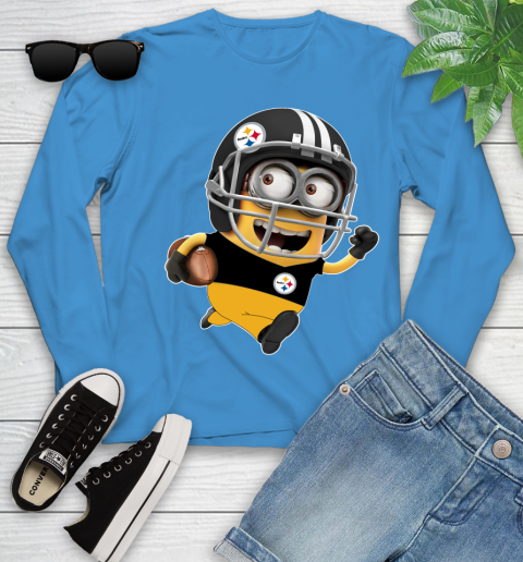 NFL Pittsburgh Steelers Minions Disney Football Sports Youth Long Sleeve 7