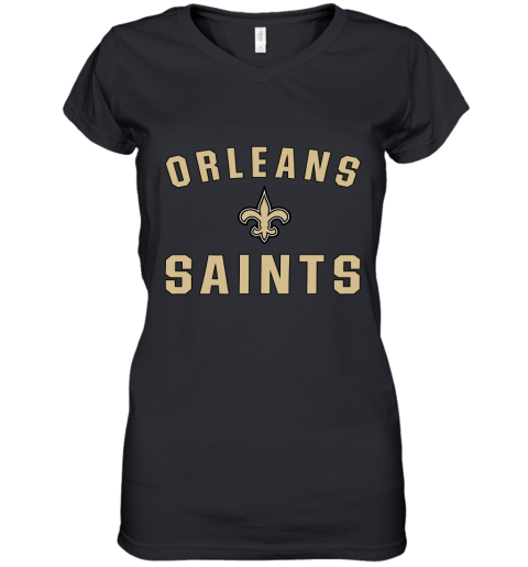 Orleans Saints NFL Pro Line By Fanatics Branded Gray Victory Women's V-Neck T-Shirt