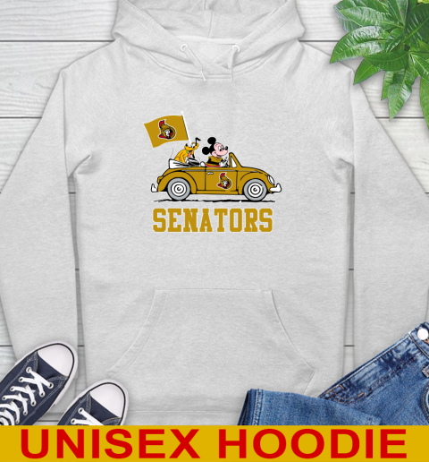 NHL Hockey Ottawa Senators Pluto Mickey Driving Disney Shirt Hoodie