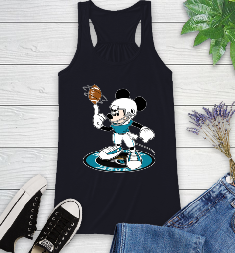 NFL Football Jacksonville Jaguars Cheerful Mickey Disney Shirt Racerback Tank 9