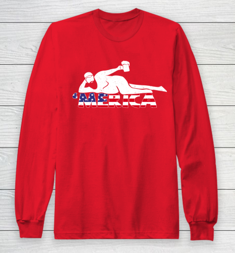 Beer Lover Funny Shirt Mens 4th Of July Merica Fat Party Funny Drinking Adult Joke Long Sleeve T-Shirt 7