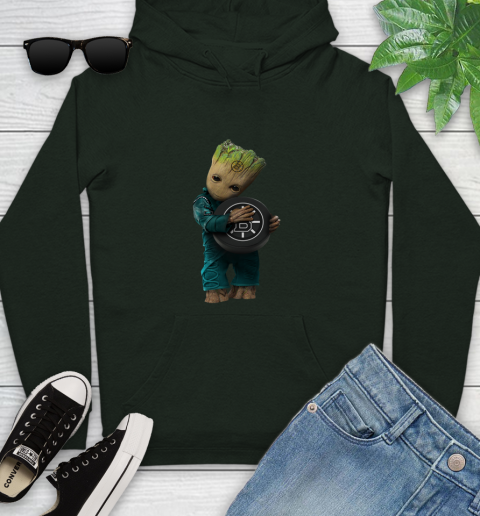 NHL Groot Guardians Of The Galaxy Hockey Sports Boston Bruins Youth Hoodie 13