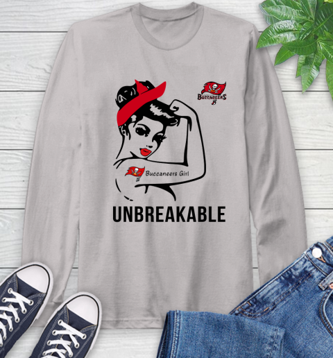 NFL Tampa Bay Buccaneers Girl Unbreakable Football Sports Long Sleeve T-Shirt 11