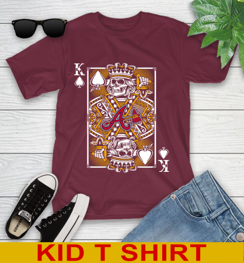 Atlanta Braves MLB Baseball The King Of Spades Death Cards Shirt Youth T-Shirt 5