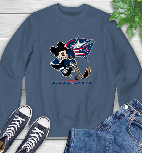 NHL Columbus Blue Jackets Mickey Mouse Disney Hockey T Shirt