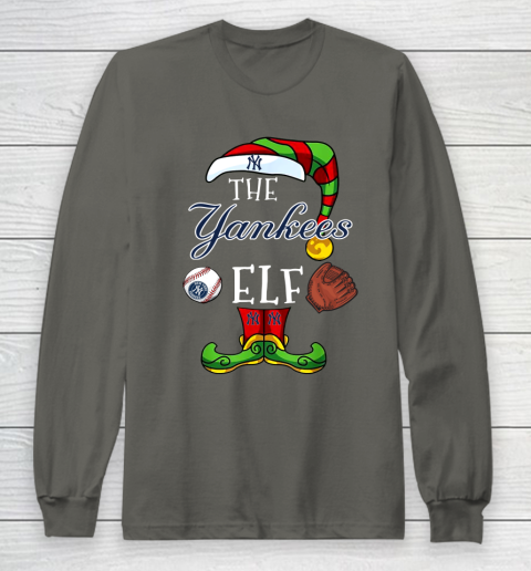New York Yankees Christmas ELF Funny MLB Long Sleeve T-Shirt 5