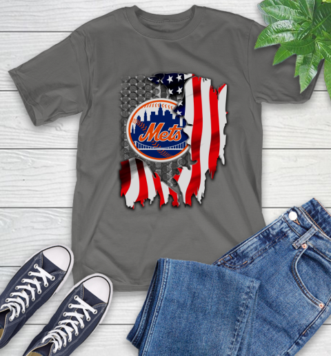 New York Mets MLB Baseball American Flag T-Shirt 10