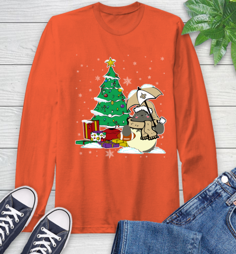New Orleans Saints NFL Football Cute Tonari No Totoro Christmas Sports Long Sleeve T-Shirt 4