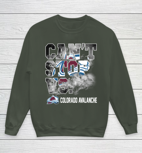NHL Colorado Avalanche Hockey Can't Stop Vs Youth Sweatshirt 8