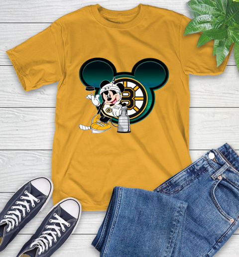 NHL Boston Bruins Stanley Cup Mickey Mouse Disney Hockey T Shirt T-Shirt 3