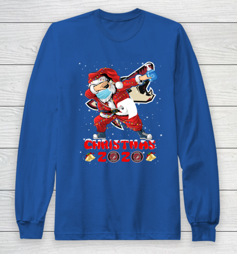 Arizona Coyotes Funny Santa Claus Dabbing Christmas 2020 NHL Long Sleeve T-Shirt 6