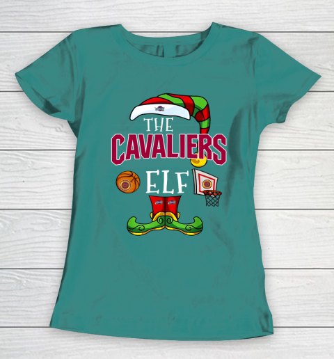 Cleveland Cavaliers Christmas ELF Funny NBA Women's T-Shirt 10