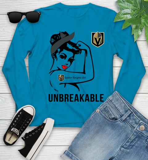 NHL Vegas Golden Knights Girl Unbreakable Hockey Sports Youth Long Sleeve 5