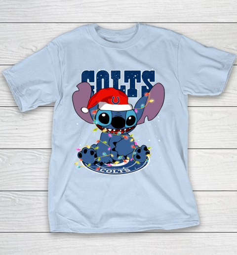Indianapolis Colts NFL Football noel stitch Christmas Youth T-Shirt 4