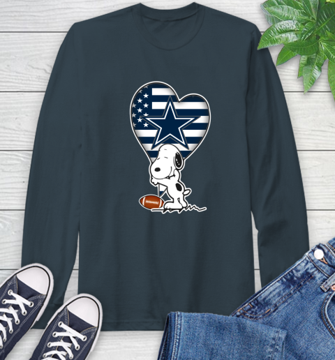 Dallas Cowboys NFL Football The Peanuts Movie Adorable Snoopy Long Sleeve T-Shirt 8