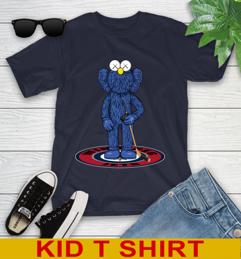 NHL Hockey Winnipeg Jets Kaws Bff Blue Figure Shirt Youth T-Shirt 3
