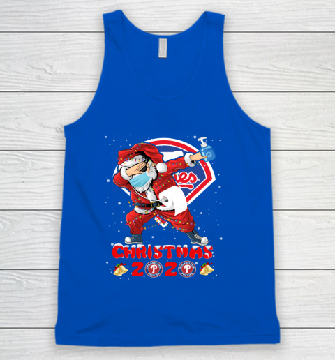 Philadelphia Phillies Funny Santa Claus Dabbing Christmas 2020 MLB Tank Top 4