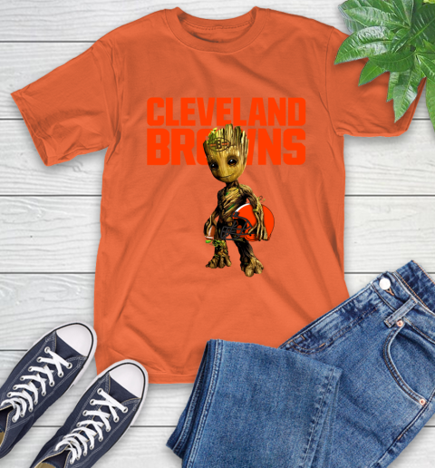 Cleveland Browns NFL Football Groot Marvel Guardians Of The Galaxy T-Shirt 5